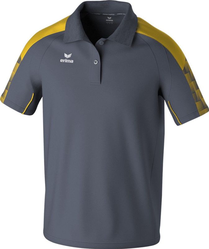 Erima - Evo Star Polo - Sportshirt - Grijs / Geel - 100% Gerecycled Polyester