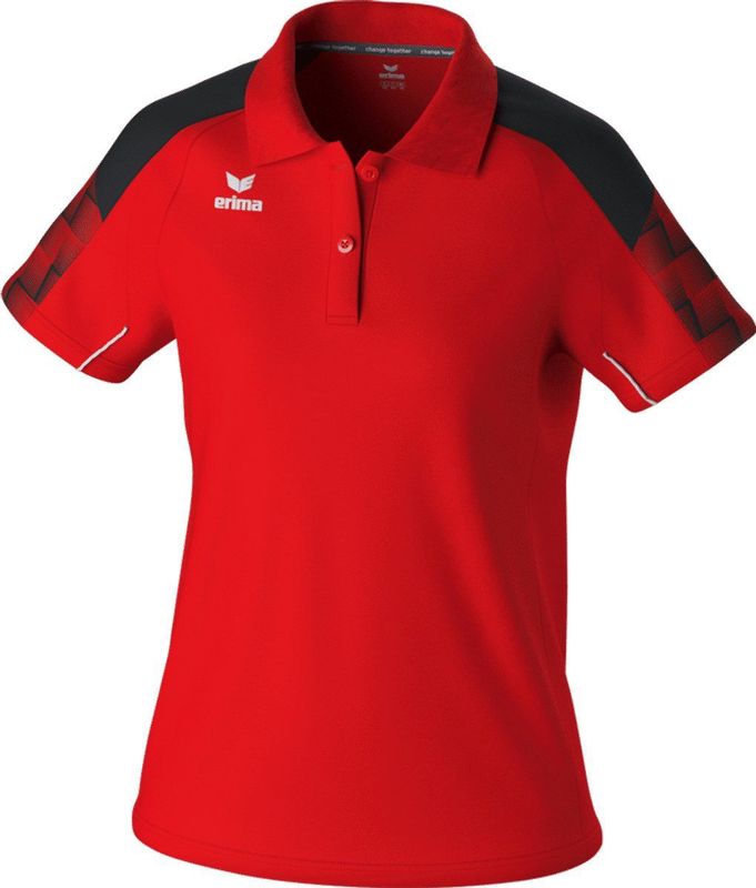 Erima - Evo Star Polo - Rood/Zwart - Dames - Sportshirt