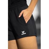 Erima - Team Short - Dames - Zwart - Slijtvast Materiaal - Elastische Tailleband