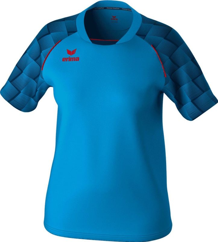 Erima - Evo Star Shirt - Korte Mouw - Curaçao / New Navy - 100% Gerecycled Polyester