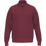 TS - Sweatjacket - Grijs - Katoenmix - Geribbelde Kraag
