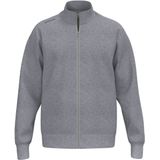 TS Sweatjacket - Sweatvest - Grijs - Katoenmix - Geribbelde Kraag