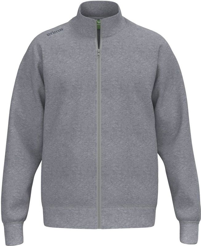 TS Sweatjacket - Sweatvest - Grijs - Katoenmix - Geribbelde Kraag