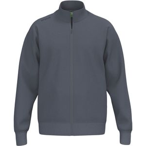 Erima - TS Sweat Jas - Zwart - Katoenmix - Geribbelde Kraag