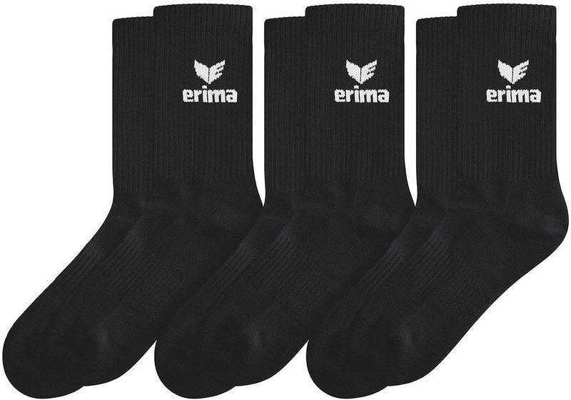 Erima - Sokken - Zwart - 3-pack - Anatomisch Voorgevormd