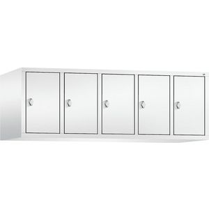 C+P Opzetkast CLASSIC, 5 afdelingen, afdelingsbreedte 300 mm, verkeerswit