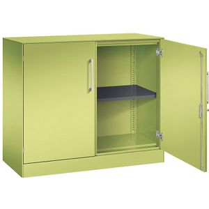 C+P Vleugeldeurkast ASISTO, hoogte 897 mm, breedte 1000 mm, 1 legbord, felgroen/felgroen