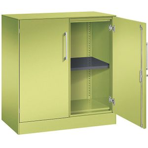 C+P Vleugeldeurkast ASISTO, hoogte 897 mm, breedte 800 mm, 1 legbord, felgroen/felgroen