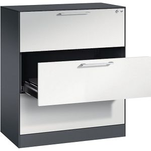 Archiefkast ASISTO, hoogte 992 mm, met 3 lades, A4 liggend C+P