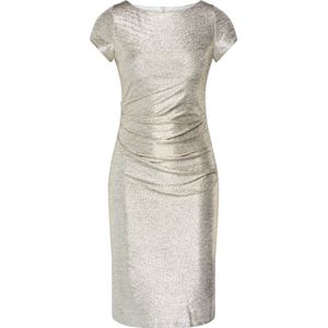 SWING Kokerjurk - Ronde Hals en Plooien - Mini-Jurk