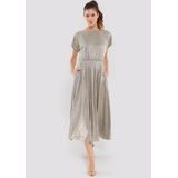 SWING - Avondjurk - Goud - Jersey - 7/8 Lengte - Ronde Hals