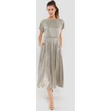 SWING - Avondjurk - Goud - Jersey - 7/8 Lengte - Ronde Hals
