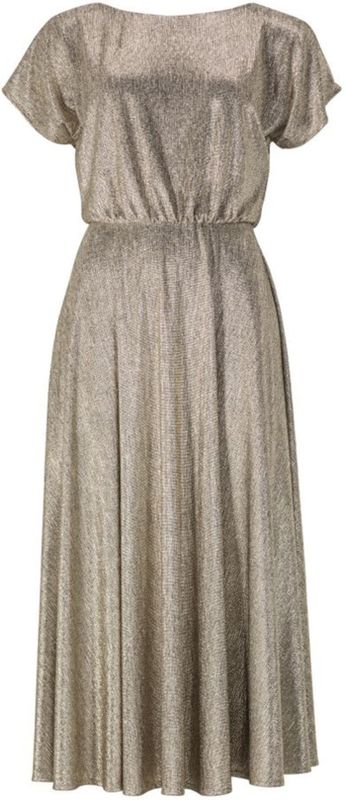 SWING - Avondjurk - Goud - Jersey - 7/8 Lengte - Ronde Hals