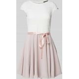 Cocktailjurk - Color-Blocking - Chiffon - Korte Lengte - Glinsterend