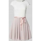 Cocktailjurk - Color-Blocking - Chiffon - Korte Lengte - Glinsterend