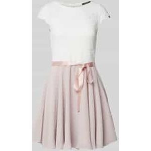 Cocktailjurk - Color-Blocking - Chiffon - Korte Lengte - Glinsterend