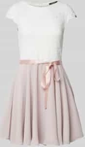 Cocktailjurk - Color-Blocking - Chiffon - Korte Lengte - Glinsterend