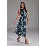 SWING - Jurk - Nachtblauw - Met Onderjurk - 3/4 Lengte - Slanke Pasvorm