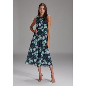 SWING - Jurk - Nachtblauw - Met Onderjurk - 3/4 Lengte - Slanke Pasvorm