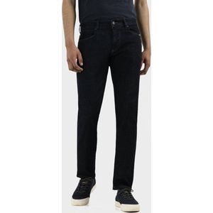 camel active Madison Slim Fit Stretch Jeansbroek voor heren (1 stuk), Donkerblauw met lichte wassing (indigo)