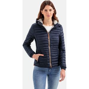 camel active - Lichte Gewatteerde Jas - Donkerblauw - Dames - Met Afneembare Capuchon