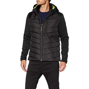 camel active Heren 4301704R3609 Gewatteerde jas, zwart