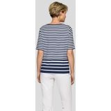 Rabe Rundhalsshirt, im Streifen-Design und mit floralem Muster