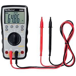 Voltmaster DMM 1 CAT III 600 V digitale multimeter, multifunctioneel meetapparaat, elektriciengereedschap (universeel inzetbaar, spannings- en stroommetingen, ABS-kunststof), grijs