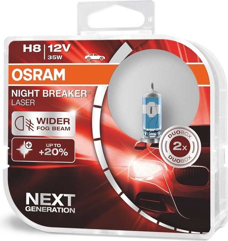 OSRAM - NIGHT BREAKER LASER next Generation - Gloeilamp - Halogeen - H8 - 12 Volt - 35 Watt