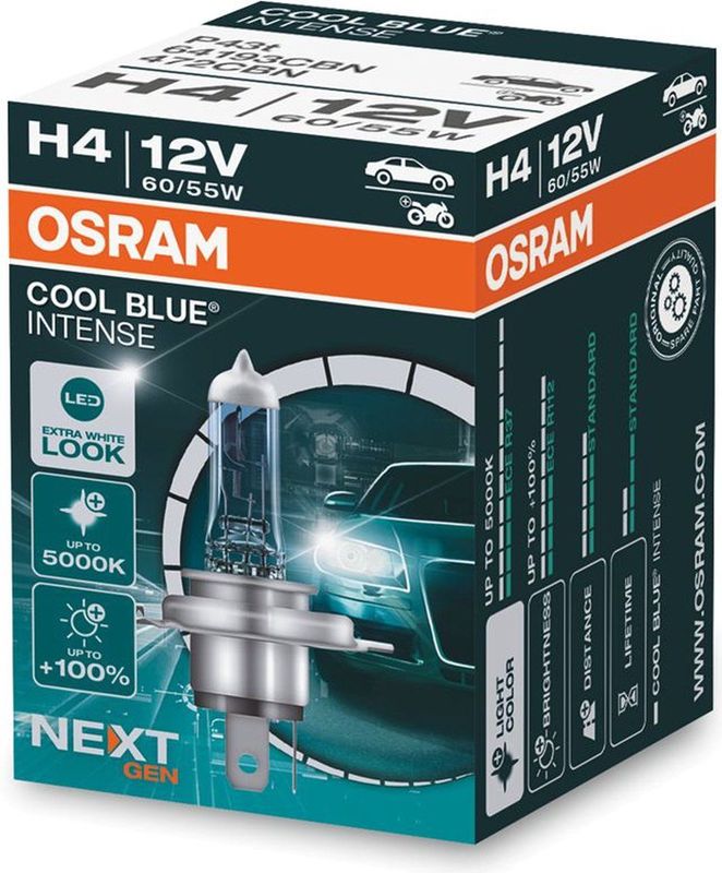 Osram H4 12VW P43t Cool Blue Intense (NEXT GEN)