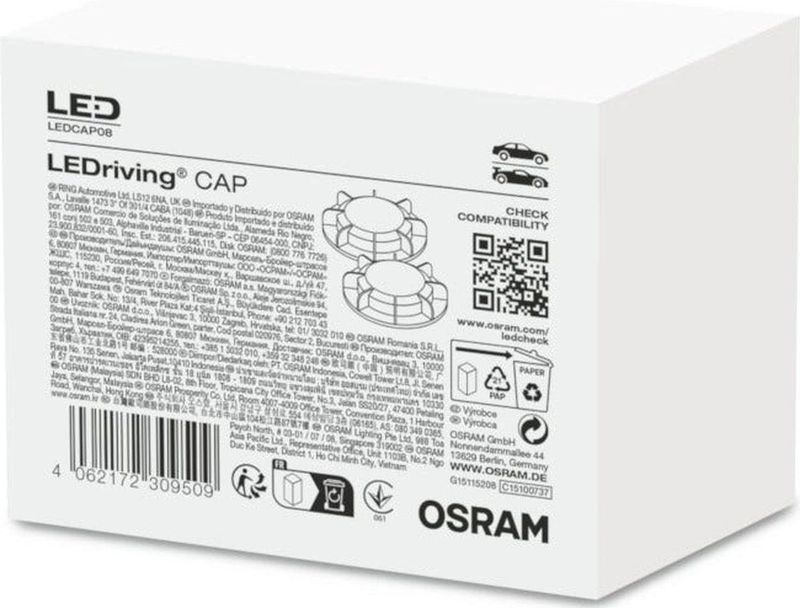 Osram - LEDriving CAP - Koplamp Kappen - Geschikt voor H7 LED Lampen - 2 Stuks