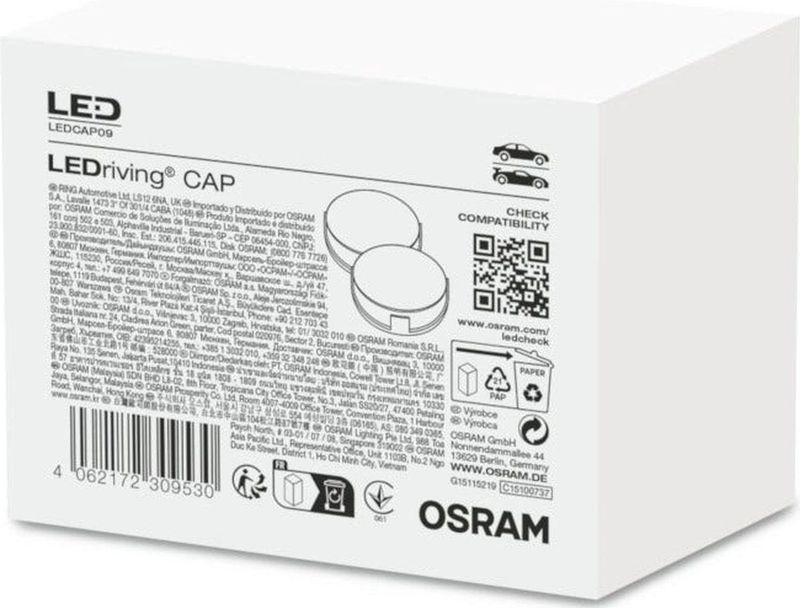 Osram - Koplamp Kappen - Geschikt voor Retro-fit H7 LED Lampen - 2 Stuks