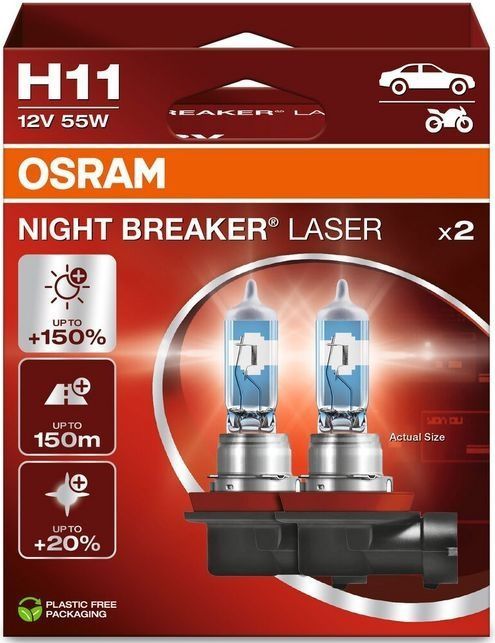 Osram - Night Breaker Laser - Koplampen - Set 2 Stuks - Halogeen