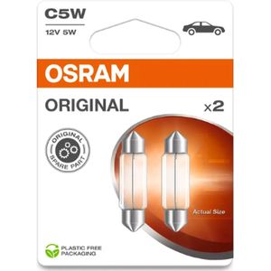 OSRAM 6418-2BL Gloeilamp - Kentekenplaatverlichting - 2 Stuks - C5W - 12 Volt