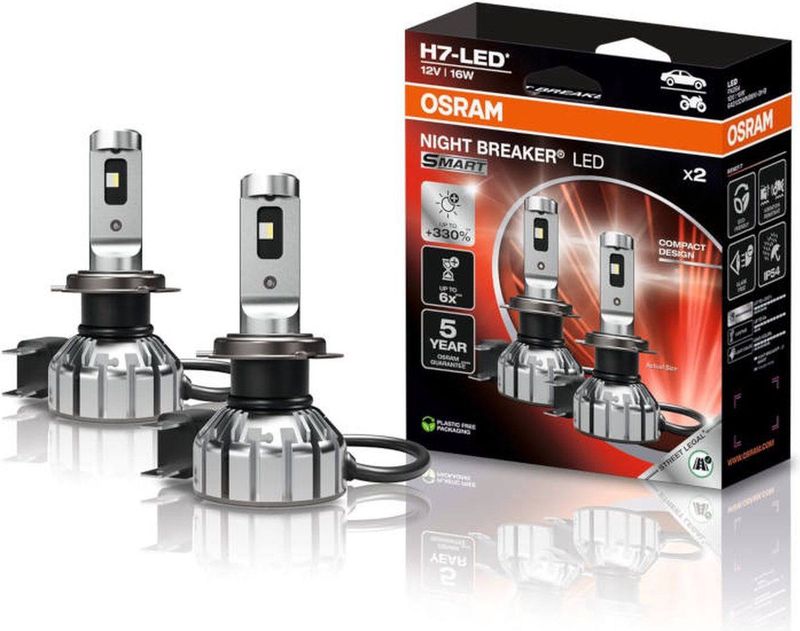 Osram - Nightbreaker LED Smart - H7 - 12V - 2 Stuks - Helder
