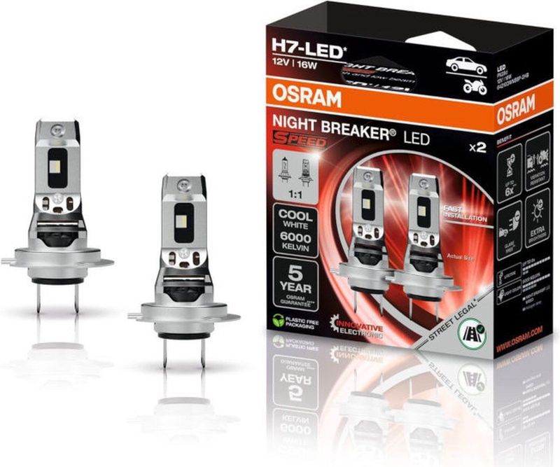 Osram - Nightbreaker LED Speed H7 - 2 Stuks - Helder Wit - 6000K