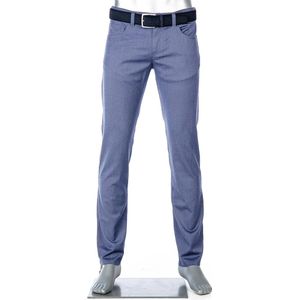 Alberto - 4817-1918 - 5-Pocket Broek - Blauw - 94% Katoen/6% Elasthan, Modern Fit