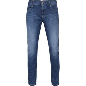 Alberto Slim Organic Denim Dark Blue Heren - Jeans