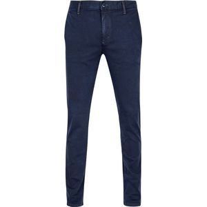 Alberto - Rob - Chino - Donkerblauw - Katoen/Elastaan - Slim-Fit