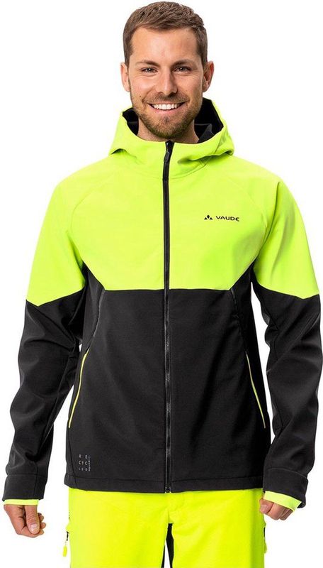 Vaude - Qimsa Softshell - Soft Shell Jas - Geel - Voor Fietsers