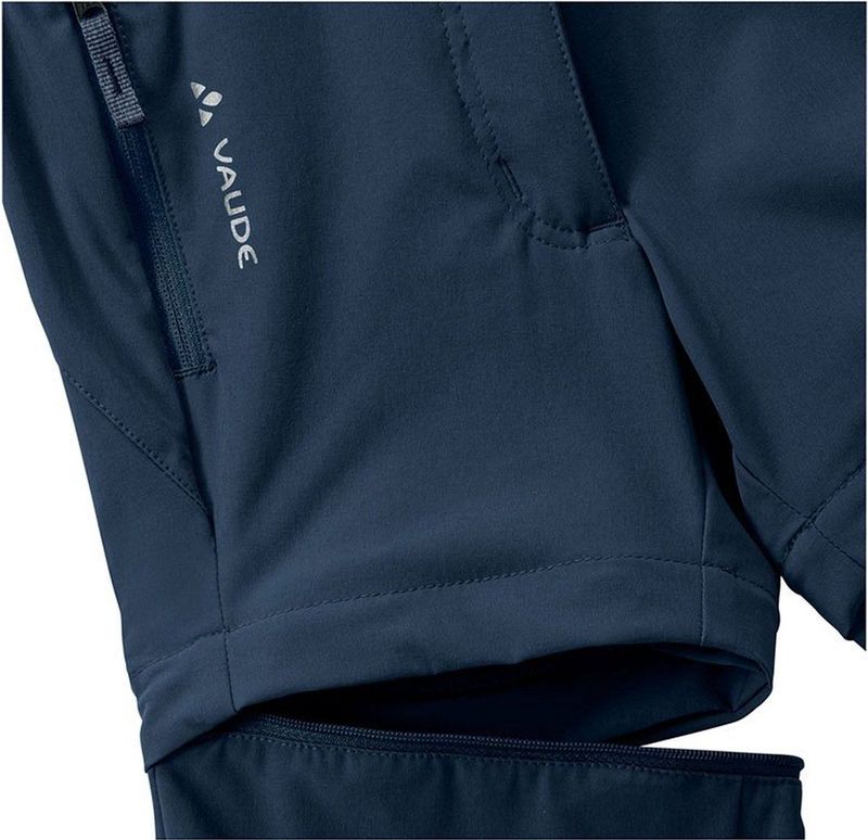 Vaude - Zip Off Slim Fit - Korte Broek - Groen - Lichtgewicht, Sneldrogend, Recycled Polyester