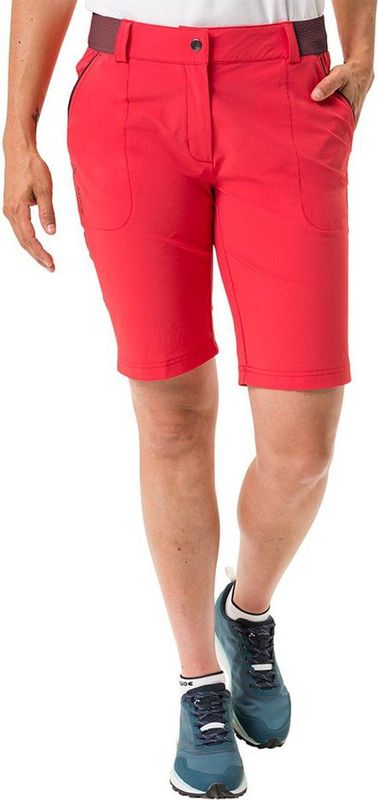 Vaude - Farley Stretch II - Korte Broek - Rood - Sneldrogend, Stretchmateriaal, 2 Zijzakken