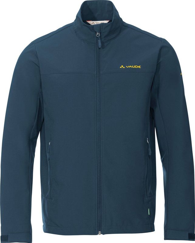 VAUDE - Hurricane Jacket Iv - Dark Sea/Yellow - Softshelljas - Klassiek