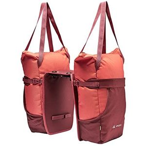 VAUDE TwinShopper - fietstas met praktische shopper mogelijkheid, 44 liter - tassen afzonderlijk te gebruiken - incl. regenhoes