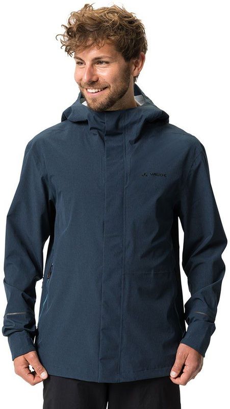 Vaude - Yaras Rain Jacket II - Fietsjack - Blauw - Waterdicht - Winddicht - Capuchon