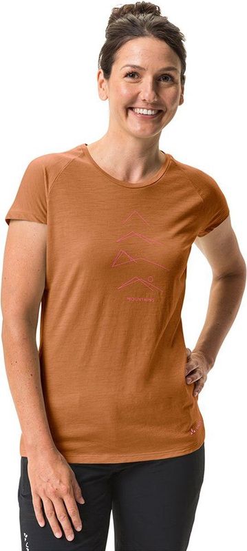 Vaude Tekoa Wool T-shirt Met Korte Mouwen Bruin Vrouw