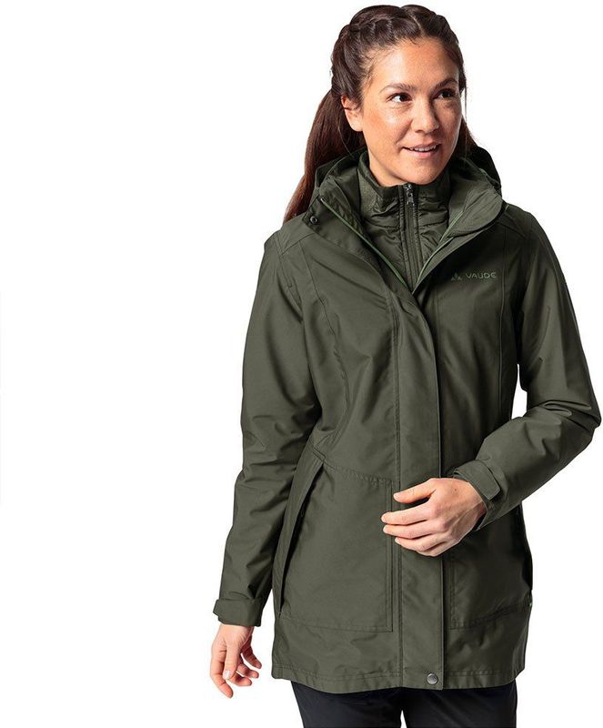 VAUDE - Idris - Dames Parka - 3-in-1 - Waterdicht - Winddicht - Ademend
