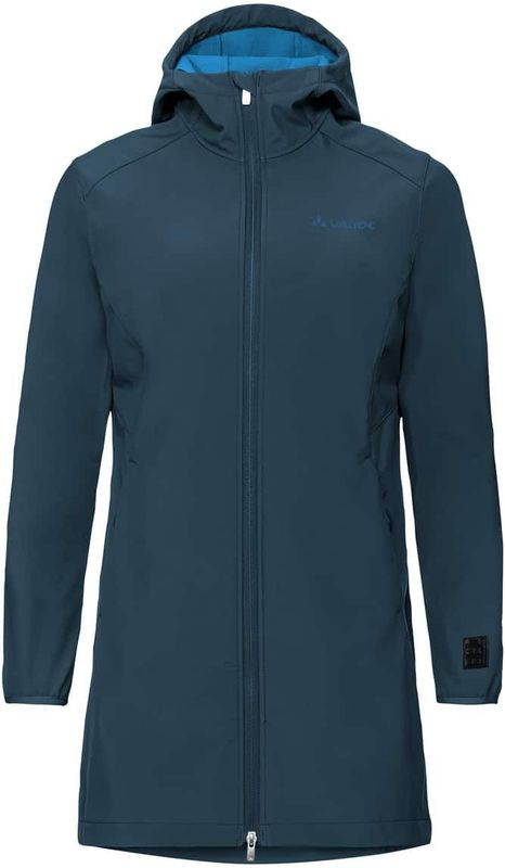 Vaude - Moena Softshell Parka - Blauw - 100% Gerecycled Polyester