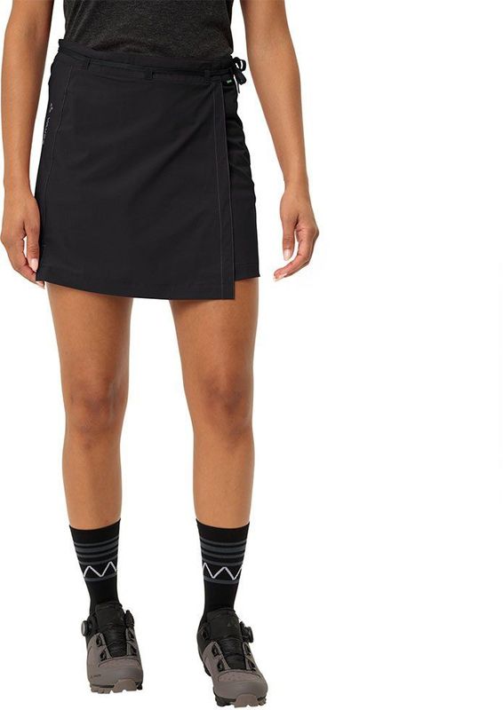Vaude - Tremalzo Skirt IV - Fietsbroek - Zwart - Met Zeem