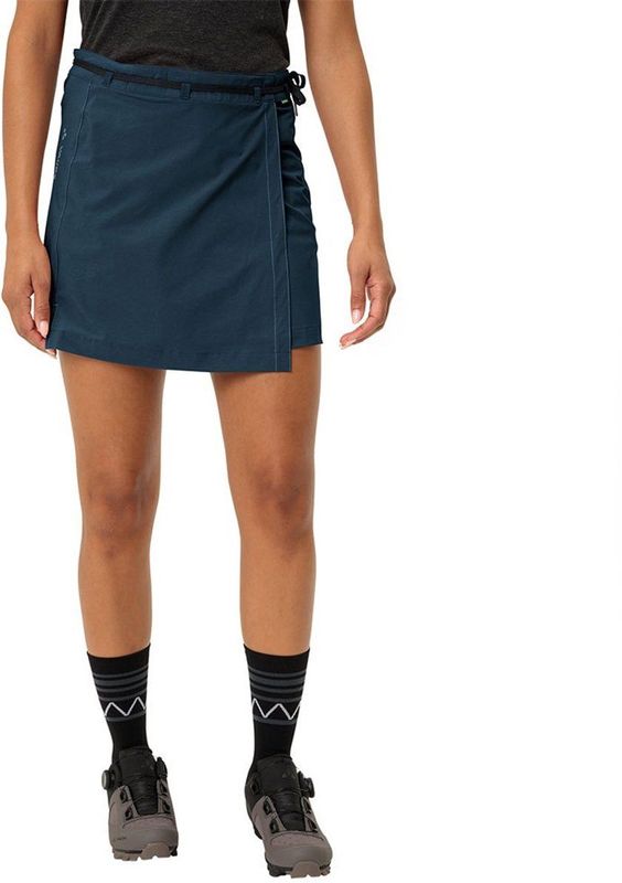Vaude - Tremalzo Skirt IV - Fietsbroek - Blauw - 70% Polyamide, 18% Polyester, 12% Elastaan